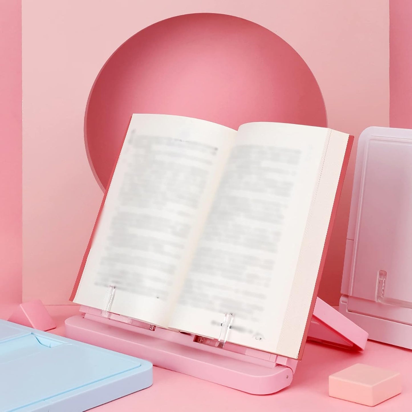 Book Stand Book Stand Reading Rest Book Holder Adjustable Document Holder Portable Cookbook Recipe Textbook Tablet Phone Holder 11 x 9 inch (Color : White) (Mug)