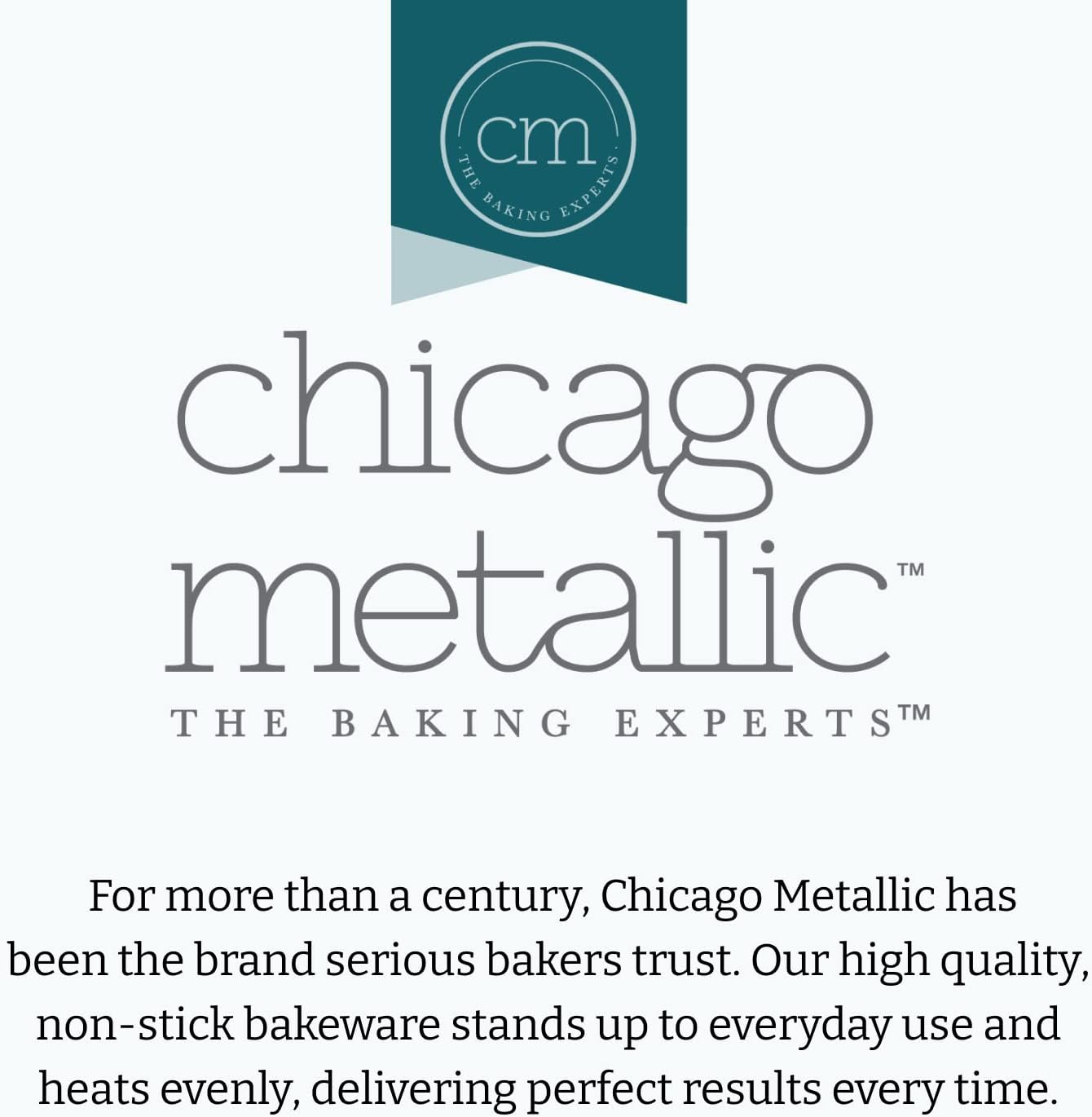 Chicago Metallic Professional 3-Piece Round Cake Pan Set of 6, 8, 10 inch Premium Nonstick Bakeware, Heavy-Weight Carbon Steel for Even Baking, Perfect for Layer Cakes