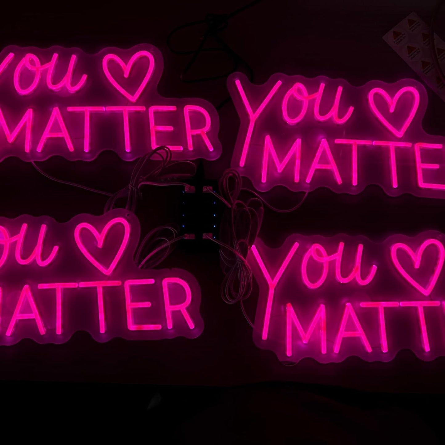 You Matter Neon Sign - Motivational LED Wall Decor, Bedroom Light, Positive Quote Sign for Office, Wedding, Classroom, Birthday, Girls Party, Therapy Room, Gift for her, Bar Pub Club Nursery Hanging