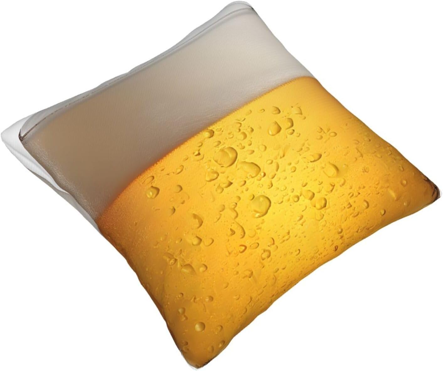 All-Season Square Pillow Covers 18"X18", Beer Bubble, Decorative Throw Pillow Covers for Sofa Bed Couch, Hidden Zipper Cushion Cover, Square Lumbar & Accent Pillowcases for Home Decor