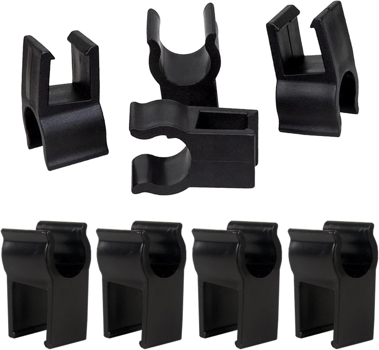 8 Pack Camping Wagon Table Top Attachment Buckle Snap-on Mount Pole Clip Fastener for Collapsible Utility Beach Park Wagons Cart with Folding Tabletop Rod Stick Support Outdoor Garden Picnic