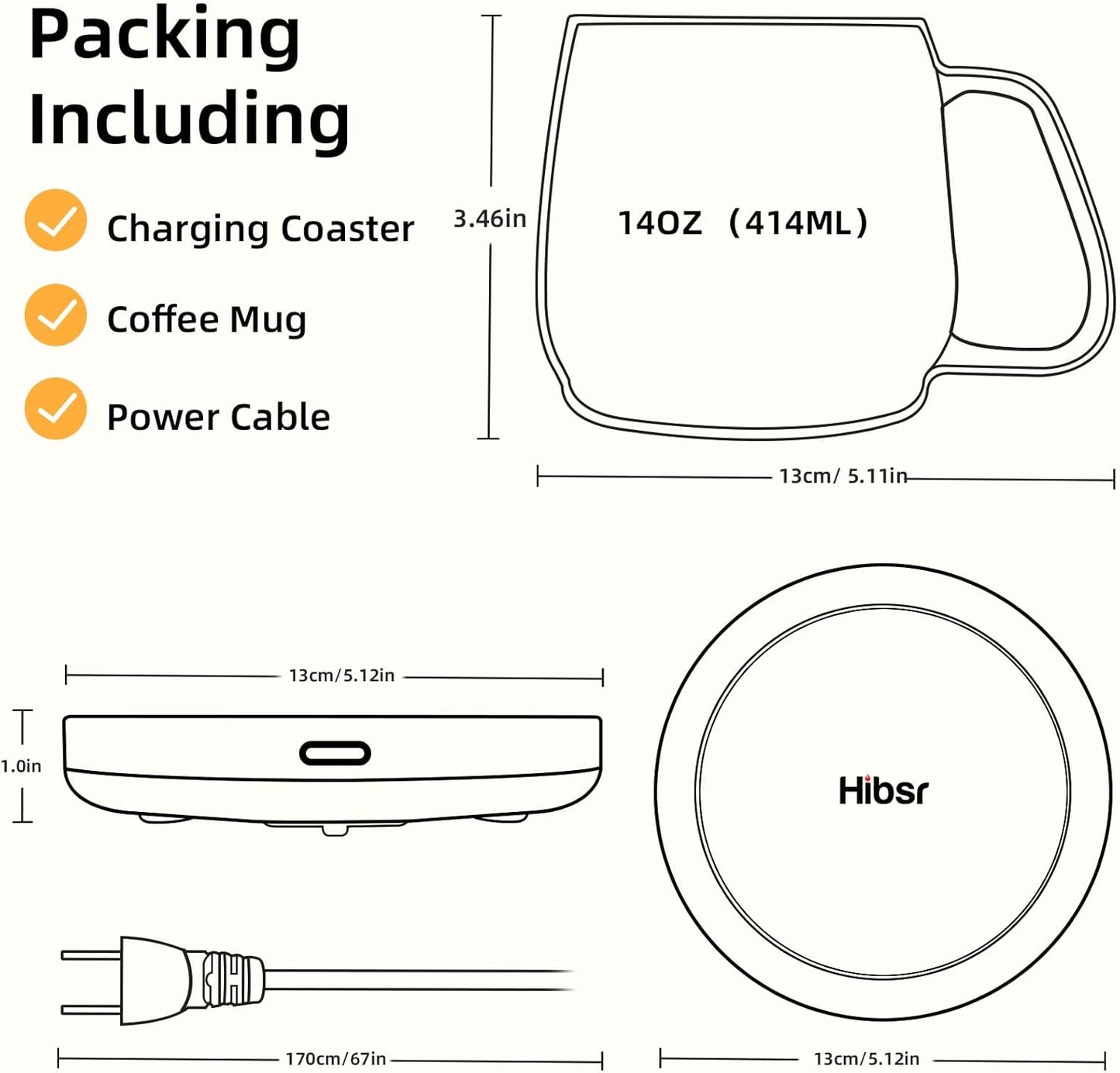 Smart Coffee Mug Warmer and Candle Warmer Plate - Safely Releases Scents Without Flame - for Candle Jars, Mugs, Tea Cups - Desk, Home, Office Use (NO Cup)