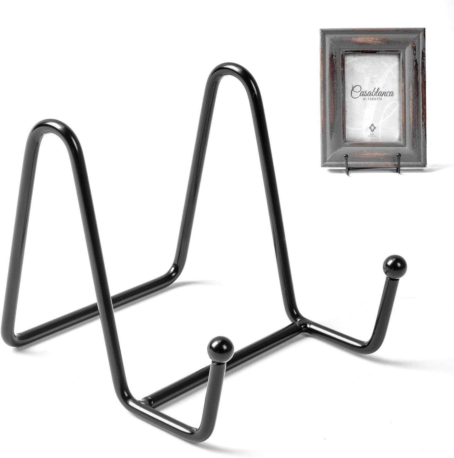Bilillo Plate Stands for Display - 3 Inch Plate Holder + Metal Frame Stand for Picture, Decorative Plates, Books, Photos, Easel (1 Pack)