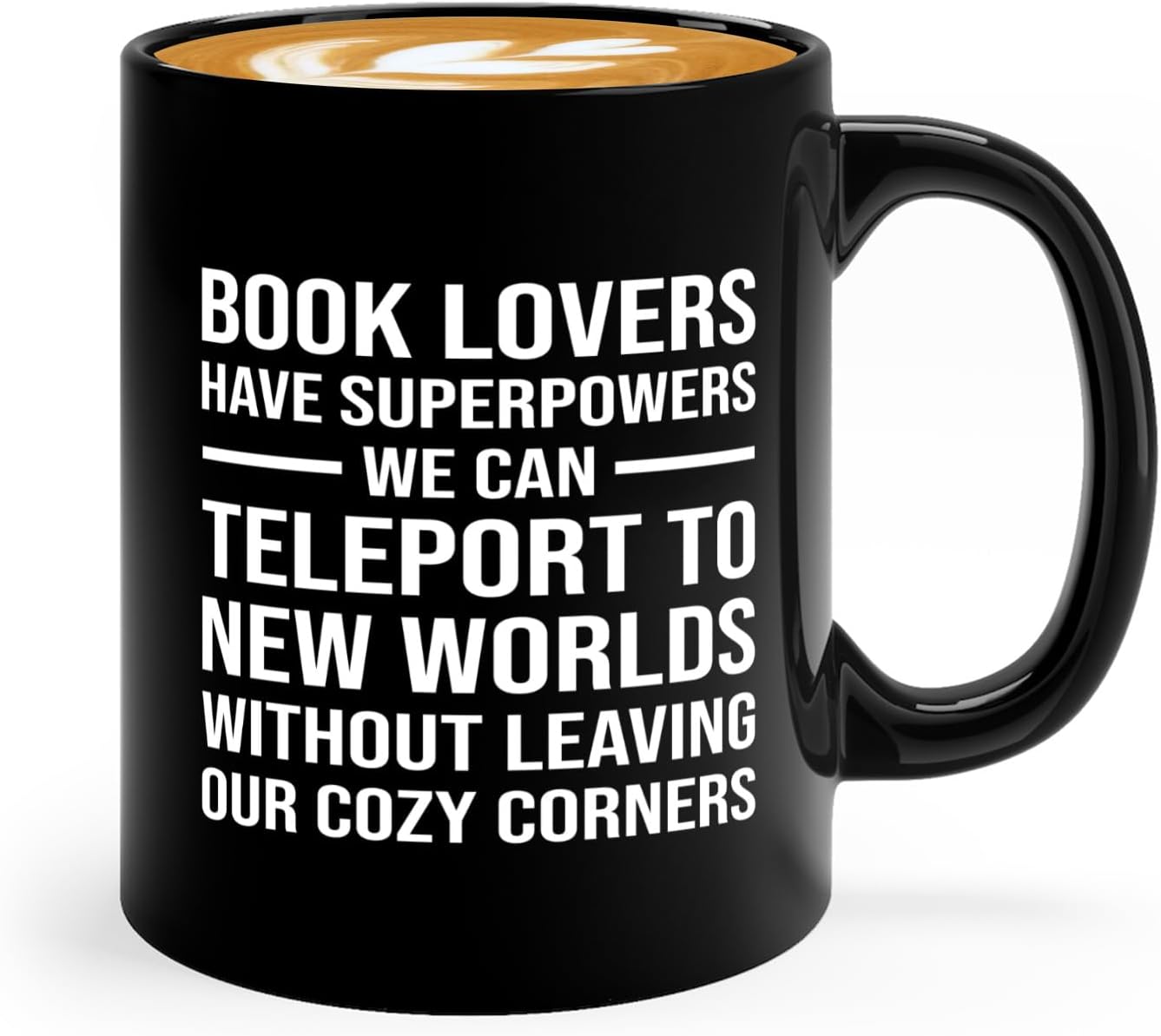 Book Lover Coffee Mug 11oz Black -We Can Teleport - Writer Editor Bookish Librarian Bibliophile Bookish Grammar Philosophers
