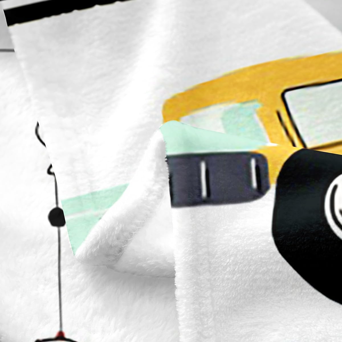 Kids Excavator Blanket 40"X50", Equipment Trucks Throw Blanket For Boys Girls Kids Children, Construction Vehicle Fleece Blanket, Cartoon Tractor Yellow Blue Vehicle Flannel Blanket Bedroom Decor