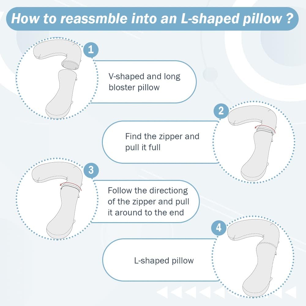 INSEN Pregnancy Pillow for Sleeping,Maternity Body Pillow for Pregnancy Women,Pregnancy Support Pillow for Back, Hip Pain,Grey