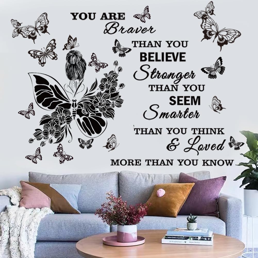 Inspirational Wall Decals You are Quote Wall Stickers Peel and Stick Wall Decor Motivational Saying Positive Wall Sticker for Girls Living Room Nursery Playroom Bedroom Daycare Decor