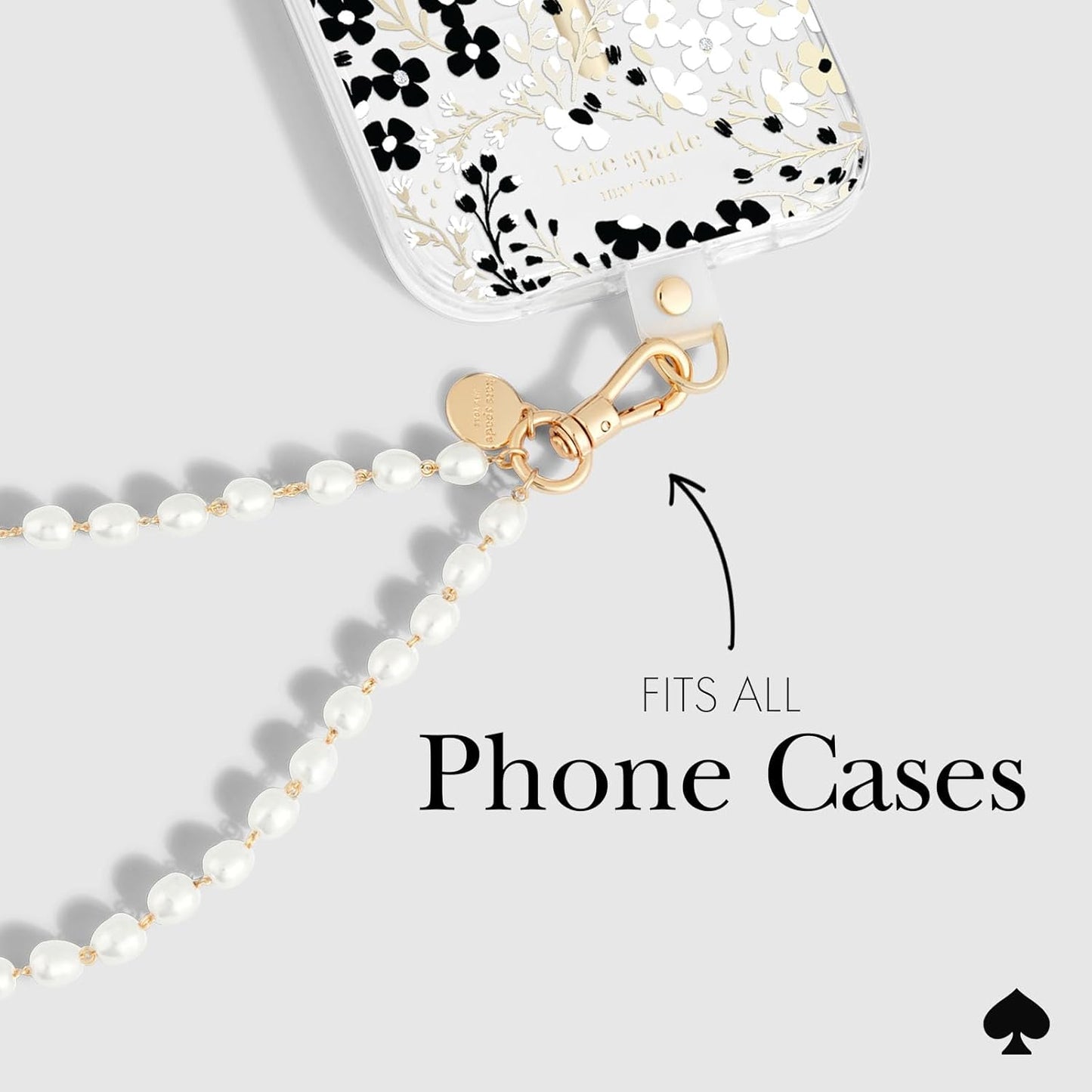 kate spade new york Phone Charm - Detachable Cell Phone Lanyard - Sea Pearl