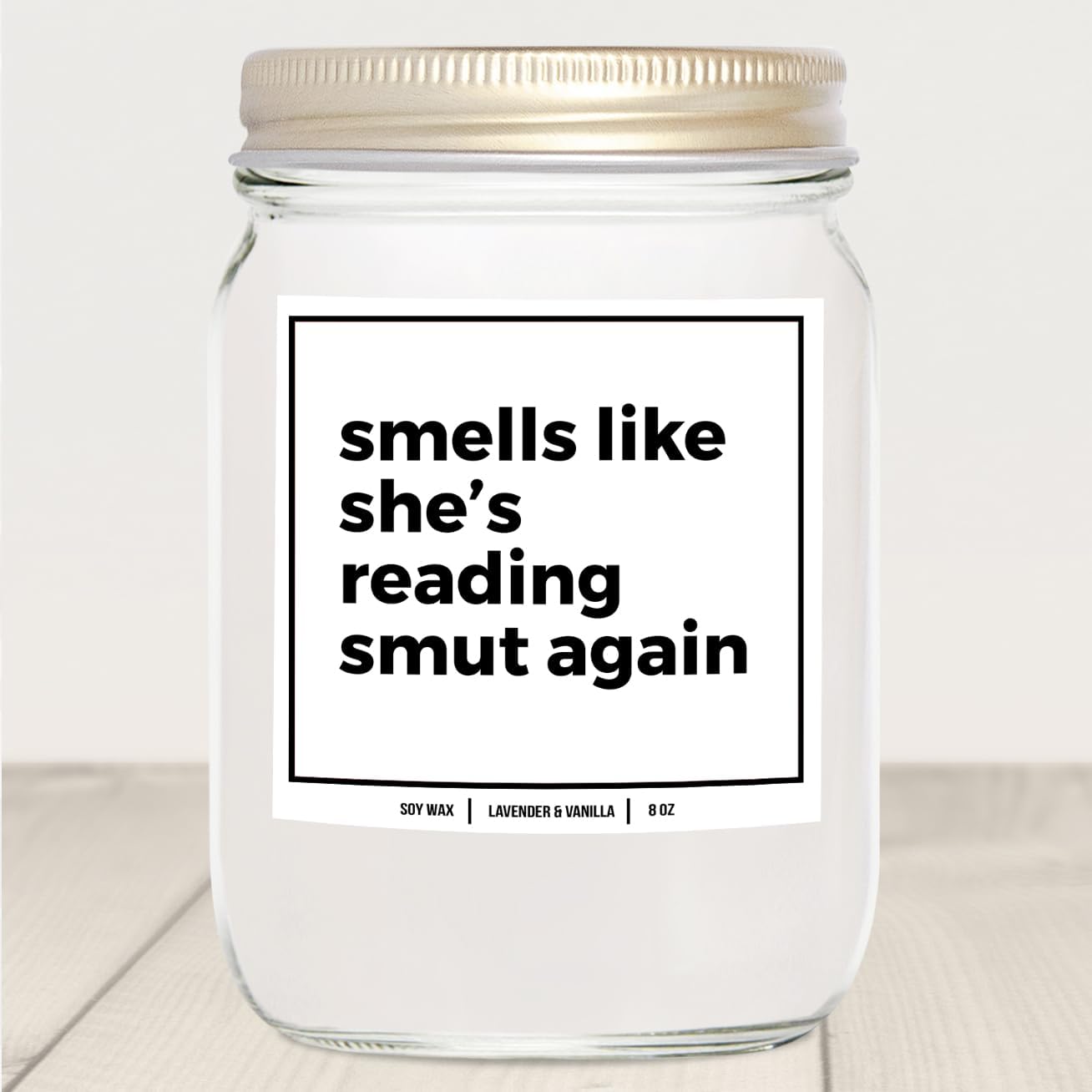 You Nique Designs Smut Candle 8oz - Smut Reading Lovers Candles - Smutty Book Lovers Surprise Ideas, Funny Reader Gifts - Smutty Gifts - Smut Book Merch (Lavender & Vanilla)