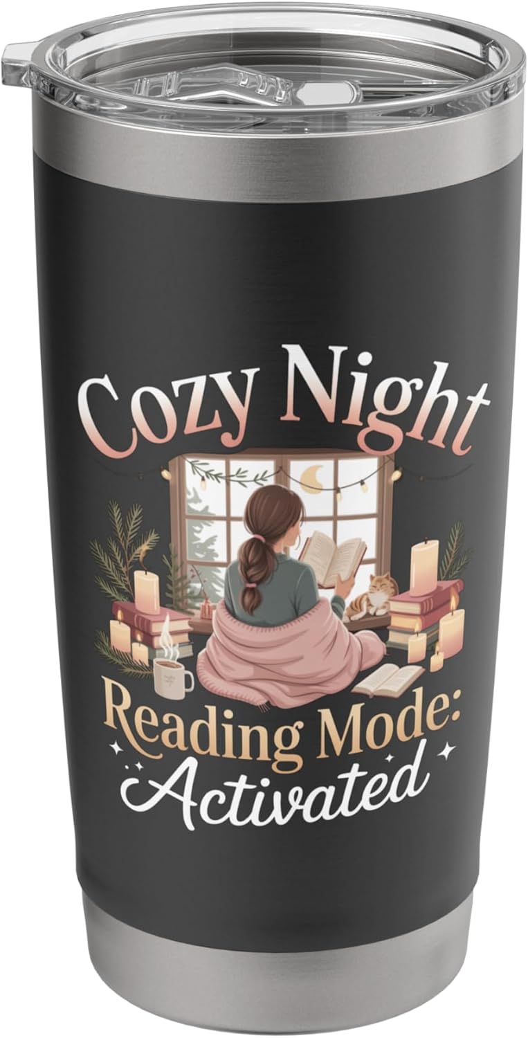 Cozy Night Reading Mode Activated Stainless Steel Insulated Tumbler