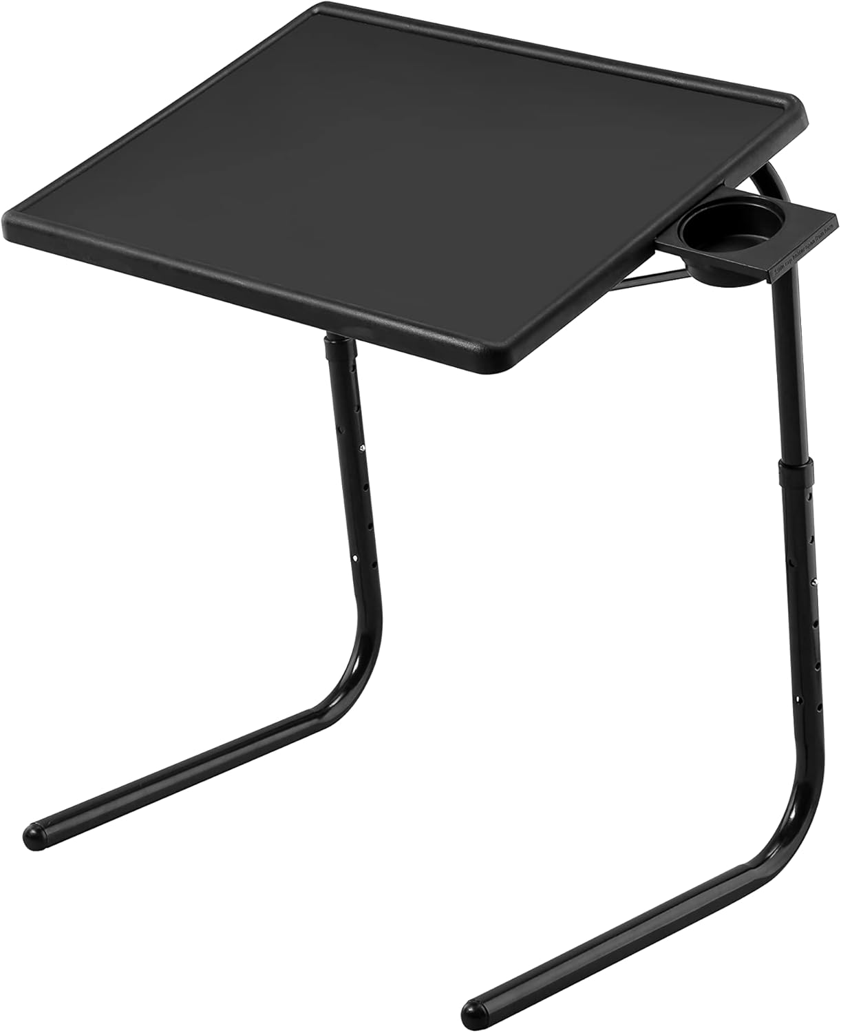 TV Tray Stand is an Adjustable Angle Sofa Stand Coffee Table with six Height adjustments and Three Angles,Retractable Cup Holder, Convenient and Comfortable tv Tray