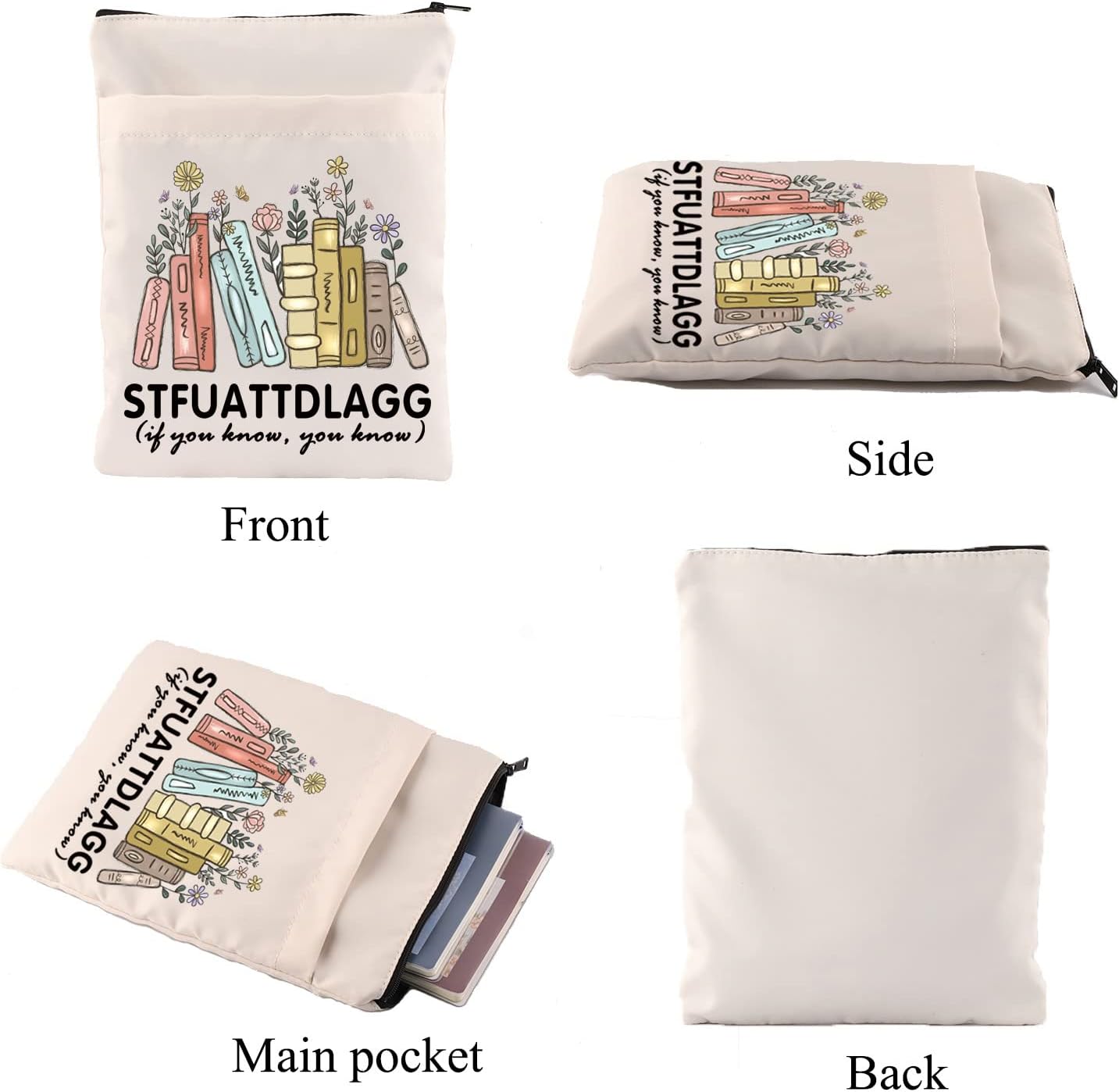Smut Bookish Gift If You Know I Know Funny Book Sleeve Book Lover Gift Bookish Merch (STFUATTDLAGG-b)