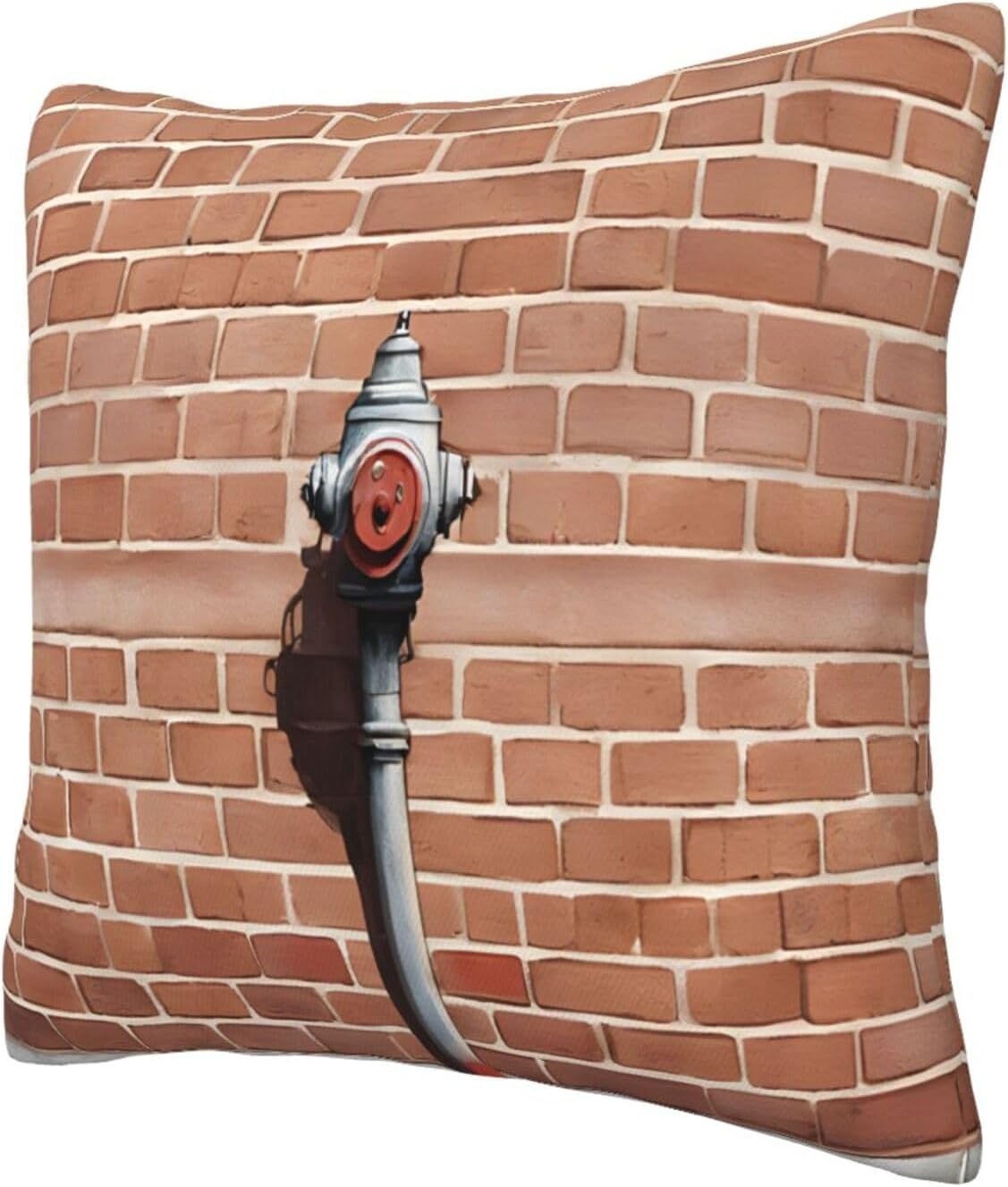 All-Season Square Pillow Covers 18"X18", Industrial Brick Wall, Decorative Throw Pillow Covers For Sofa Bed Couch, Hidden Zipper Cushion Cover, Square Lumbar & Accent Pillowcases For Home Decor