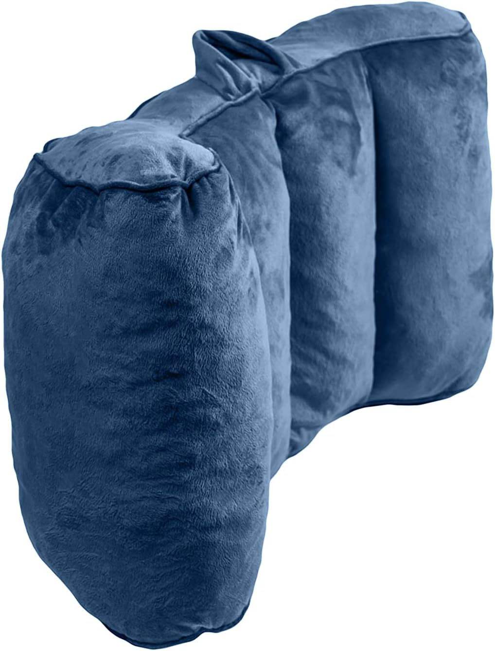 M.B. Leaf Back Support Reading Sit Up Bed Rest Pillow Shredded Memory Foam (Blue, Large)