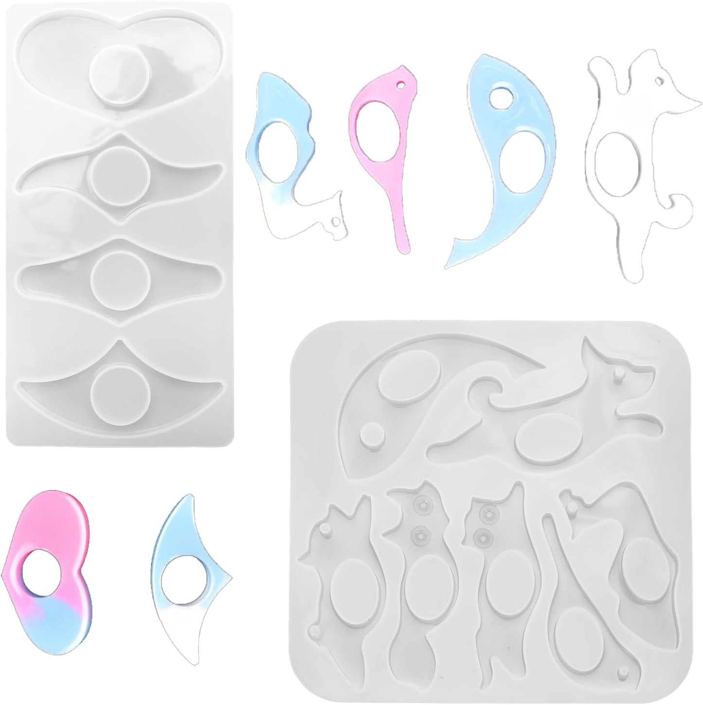 Silicone Resin Mold for Thumb Book Page Holder, Handmade Bookmarks Casting Mold Reusable Bookmark Mold Silicone Book Opener Molds for DIY Book Reading AccessoriesTeachers Book Lovers