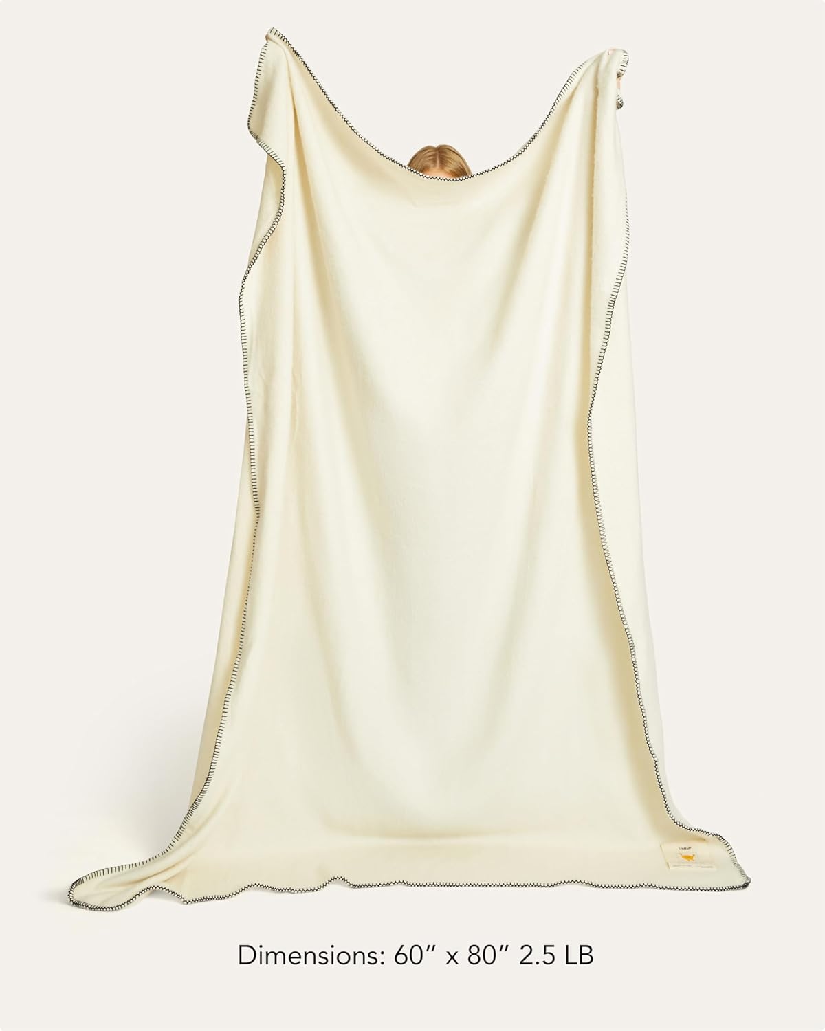 UnHide Knit Alpaca Blanket - 60" x 80" Ultra-Soft & Lightweight Throw - Made with Alpaca & Merino Wool - Sustainable & Ethically Sourced - Snow White