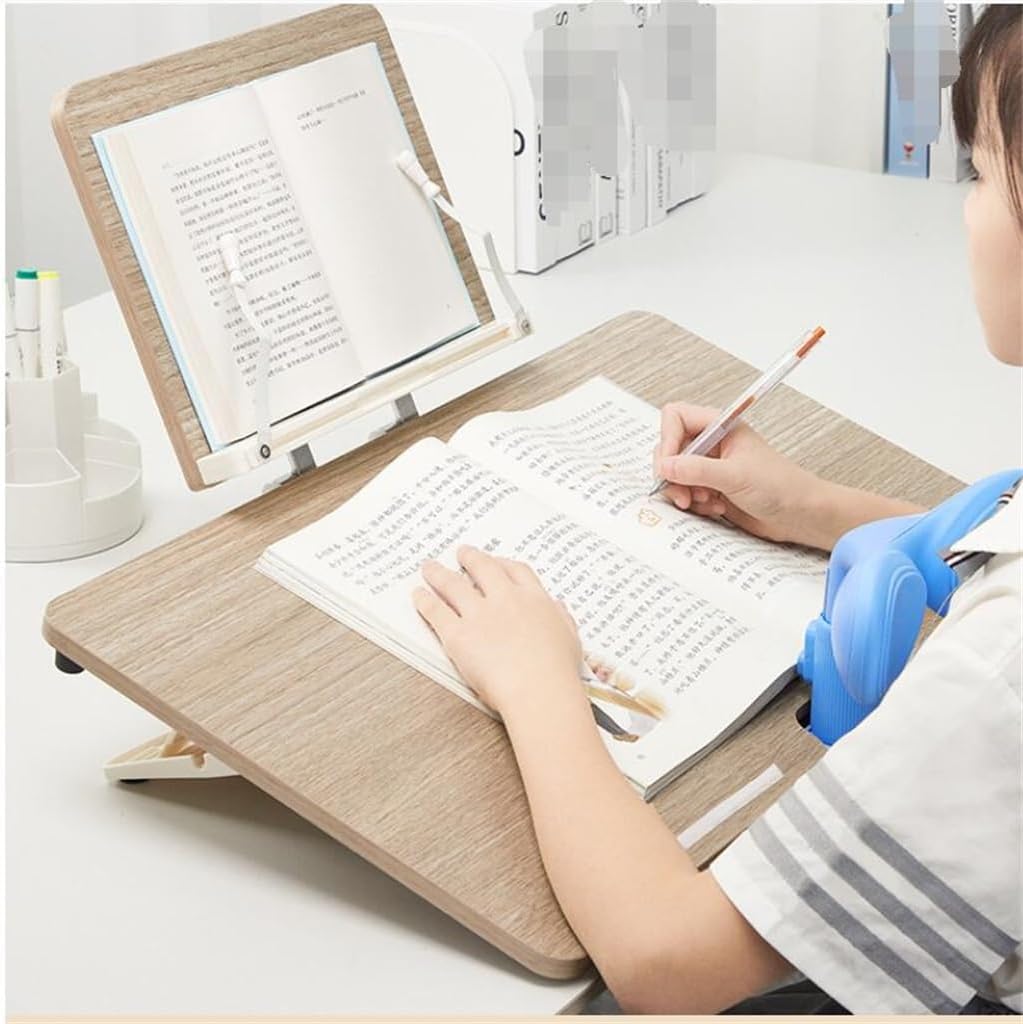 Wooden Double-Layer Reading Stand, Writing Pad, Multifunctional Desk