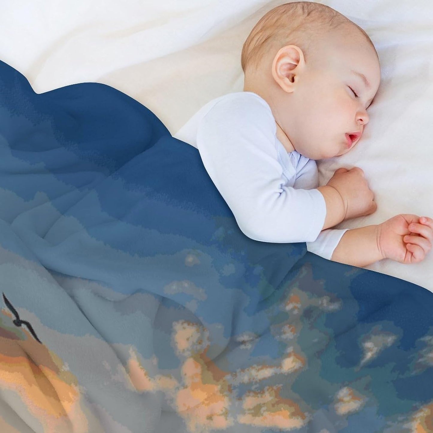 Sunset Sea Blanket Super Soft Lightweight Throw Blanket Cute Cozy Warm Bed Blanket Decorative Fuzzy Blanket All-Season Home Decor Gift for Sofa Couch Living Room 30"*40"（76 * 100cm）
