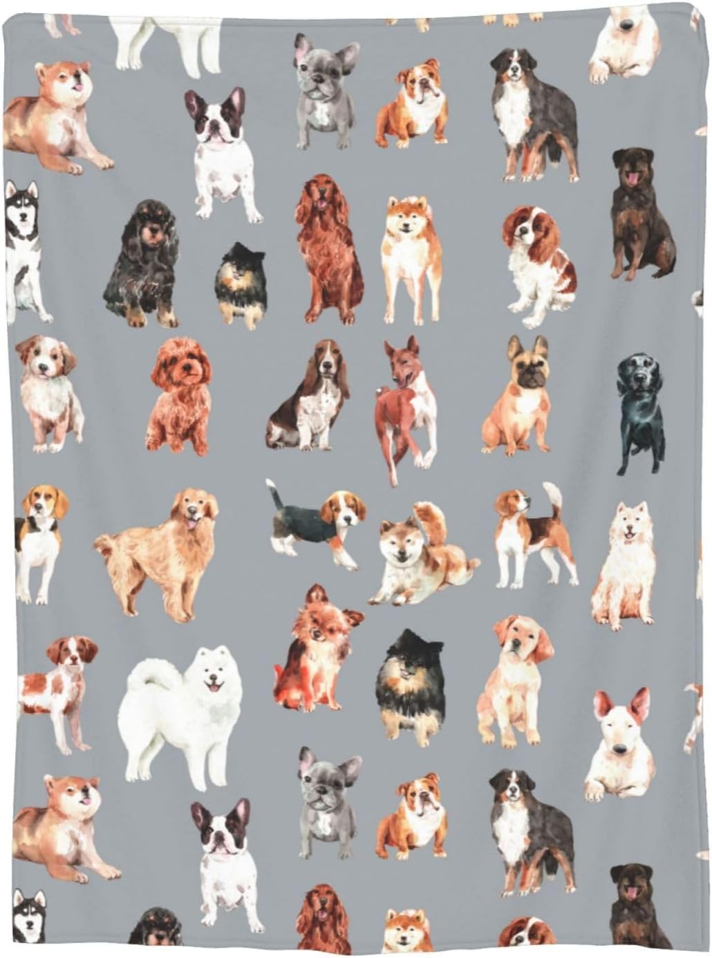 Cute Puppy Dog Throw Blanket Cozy Fluffy Plush Blanket Soft Flannel Throw Blanket for Kids Men Women Gift Sofa Bed Couch 50"x40" Christmas