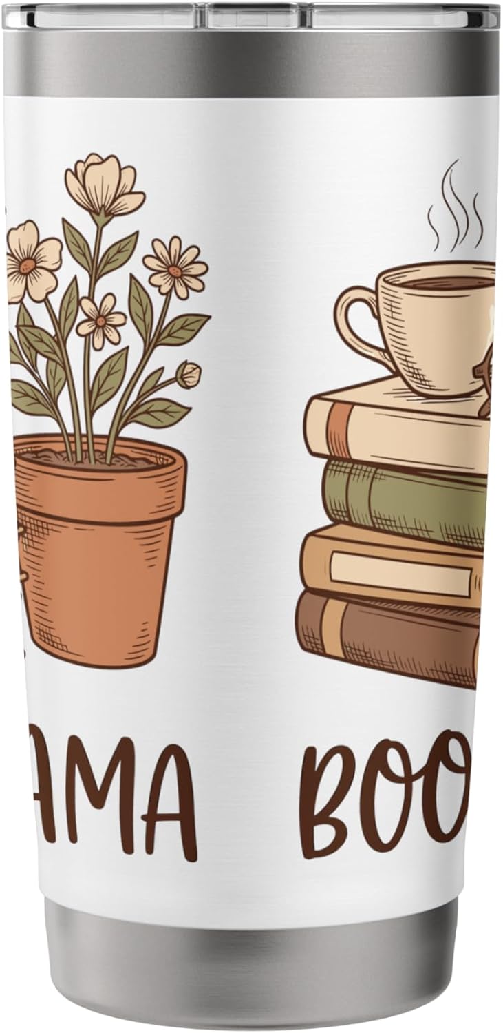 Book Mama Coffee Reading Library Literacy Mother Lover Stainless Steel Insulated Tumbler
