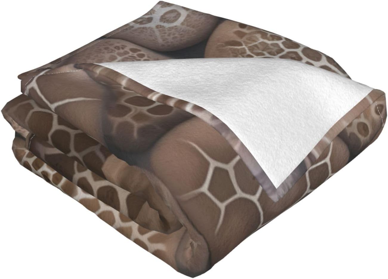 Throw Blanket Reversible Plush Blanket 60"x50" Petoskey Stone Blankets Flannel Warm Cozy Throws for Sofa Farmhouse Decor Lightweight Throw for Couch Bed All Seasons
