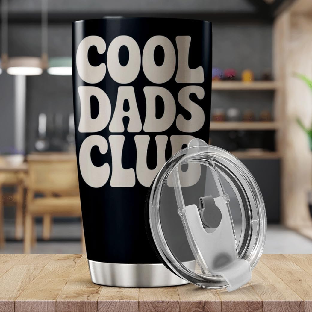 CUBICER Cool Dads Club Design 20 Oz Stainless Steel Tumbler For Fathers Gifts Coffee Travel Mug Dad Father'S Day Birthday Present Bottle Iced Drink Tea Hot Insulated Outdoor Heat