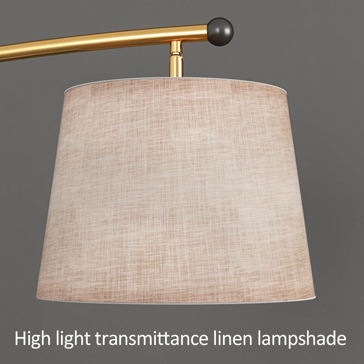 Gold Luxury Floor Lamps Adjustable Height Standing Lamp with Marble Base Floor Lamp with Linen Shade LED Warm Light 3000K Tall Standing Lamp for Reading Office Home Lighting