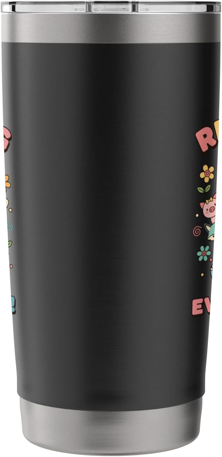 Reading Is For Everyone Elephant Book Lover Stainless Steel Insulated Tumbler