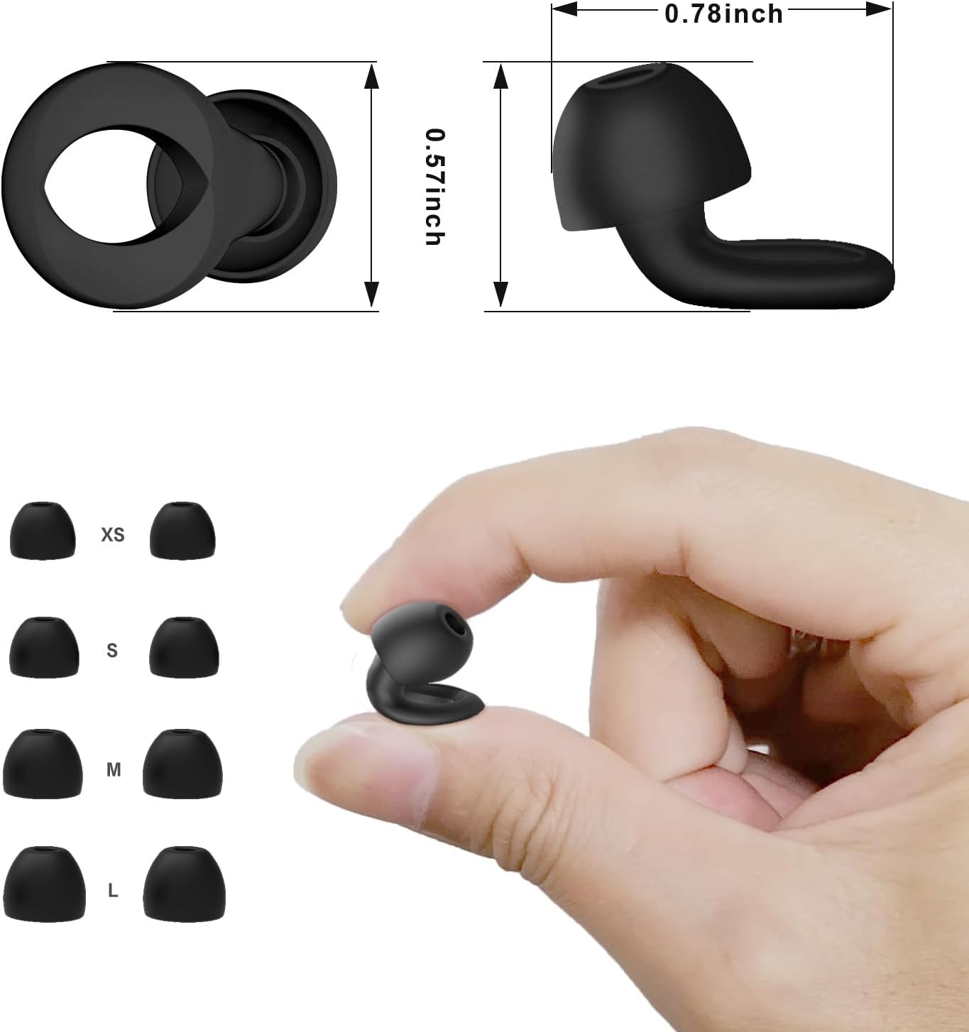 Ear Plugs for Sleeping, 35dB Ear Plugs for Sleeping Noise Cancelling, Reusable Silicone Ear Plugs for Noise Reduction, Sleep, Work, Deep Focus, Hearing Protection, Concert, Swimming and Snoring