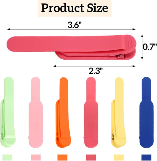 12 Pieces Automatic Bookmarks, Silicone Smart Book Marks for Reading Women Men, Cute Unique Book Clips Colorful Page Holder for Book Reading Lover Accessories, 6 Color
