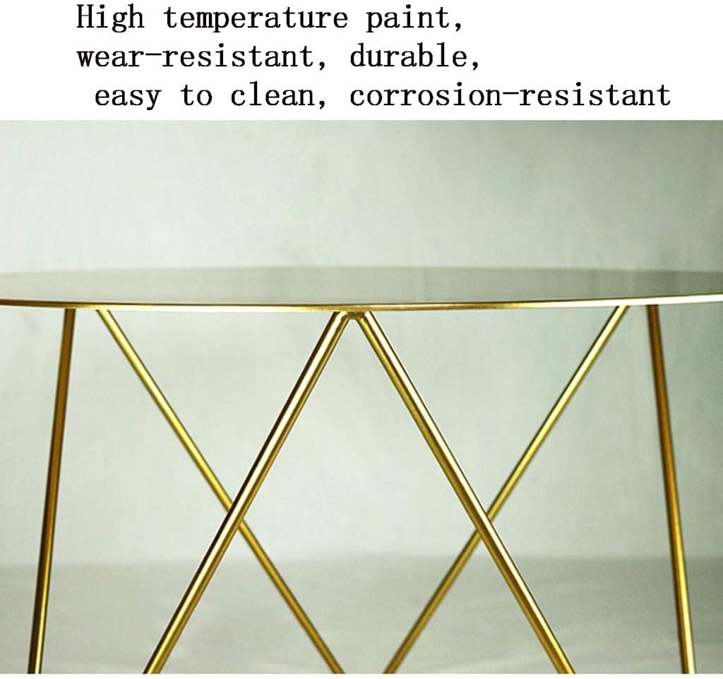 Side Table 19inch Metal Side/End Table Round Balcony Leisure Coffee Table Bedside Table for Indoor/Outdoor/Reading/Drinking Tea Corner Table