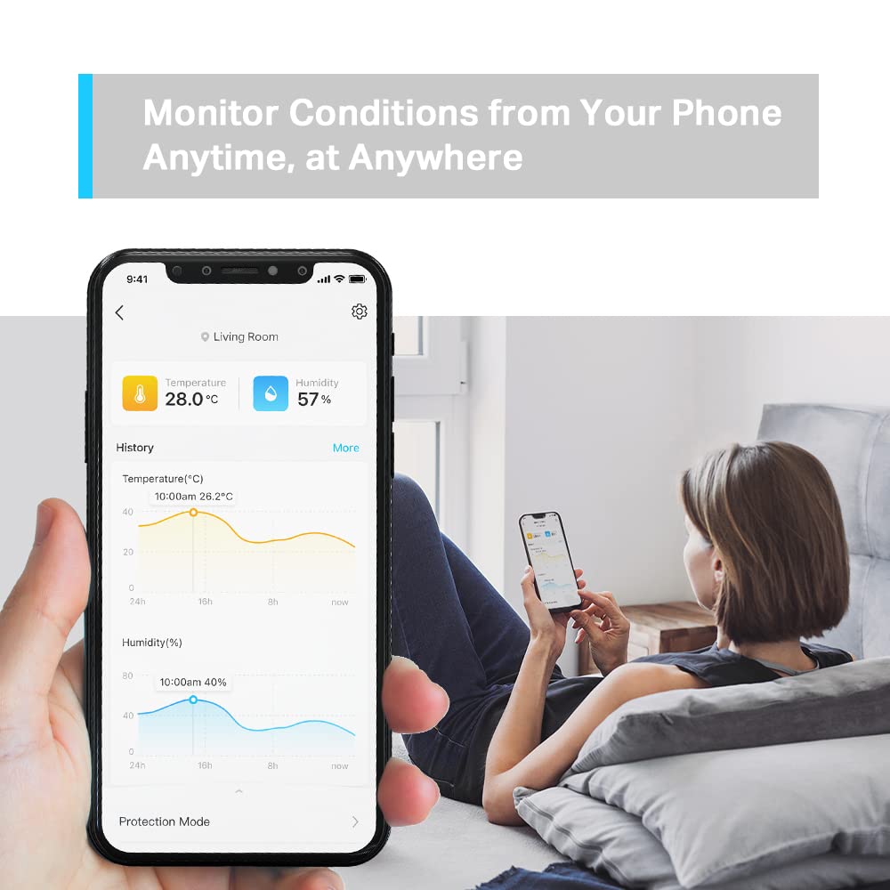 TP-Link Tapo Temperature and Humidity Sensor Starter Kit: T310 Sensor + H100 Hub (High-Accuracy Swiss-Made Sensor | Real-Time Notifications | Long-Lasting Performance)