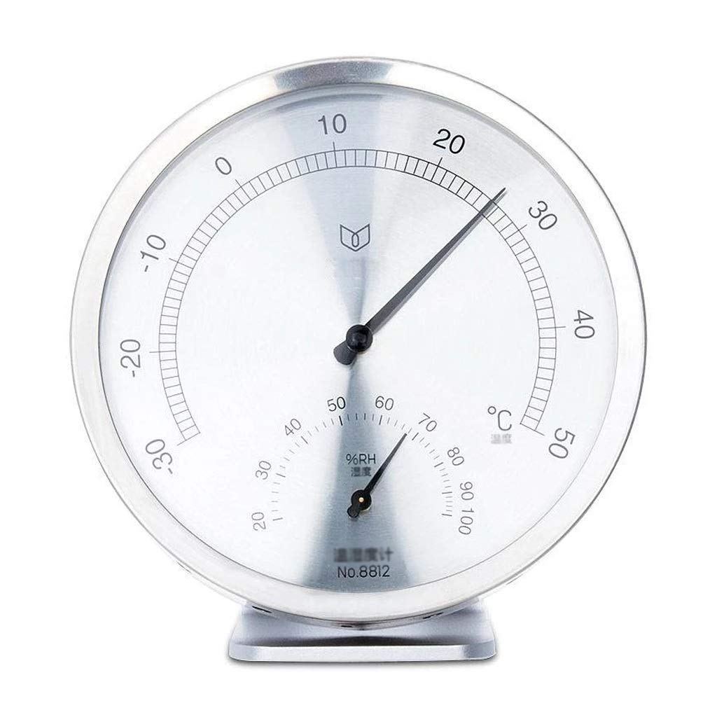 Stainless Machanical Thermo-Hygrometer Mechanical Induction Element no Need Battery Temperature and Humidity Meter