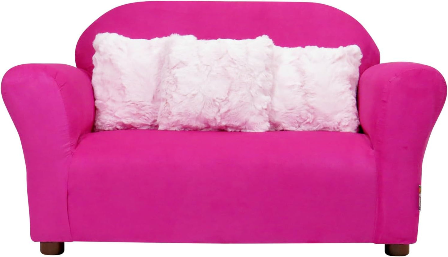 Keet Roundy Children’s Sofa – Durable Wooden Frame, Soft Microsuede Upholstery, Ergonomic & Padded Seat, Comfortable Toddler Couch for Ages 2–5, Ideal for Bedrooms, Playrooms & Daycares.