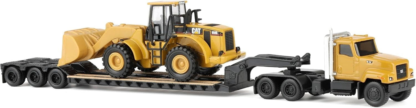 Diecast Masters 1/87 Caterpillar CT681 Day Cab with Lowboy & 950G Wheel Loader 84418