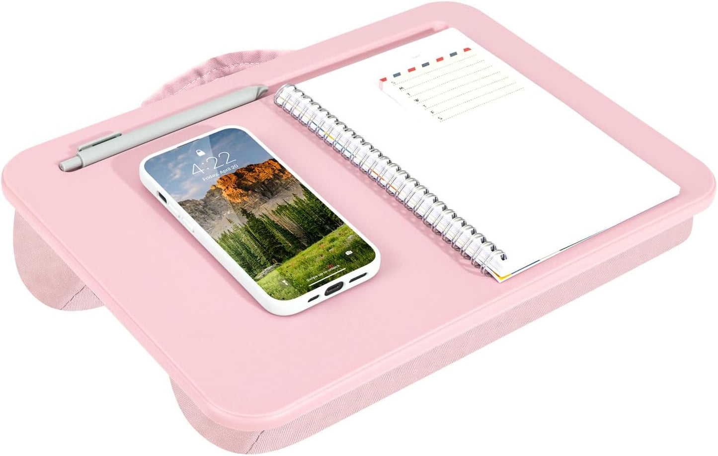 LAPGEAR Compact Lap Desk – Fits Up to 14″ Laptops – Rose Quartz – Style No. 43104