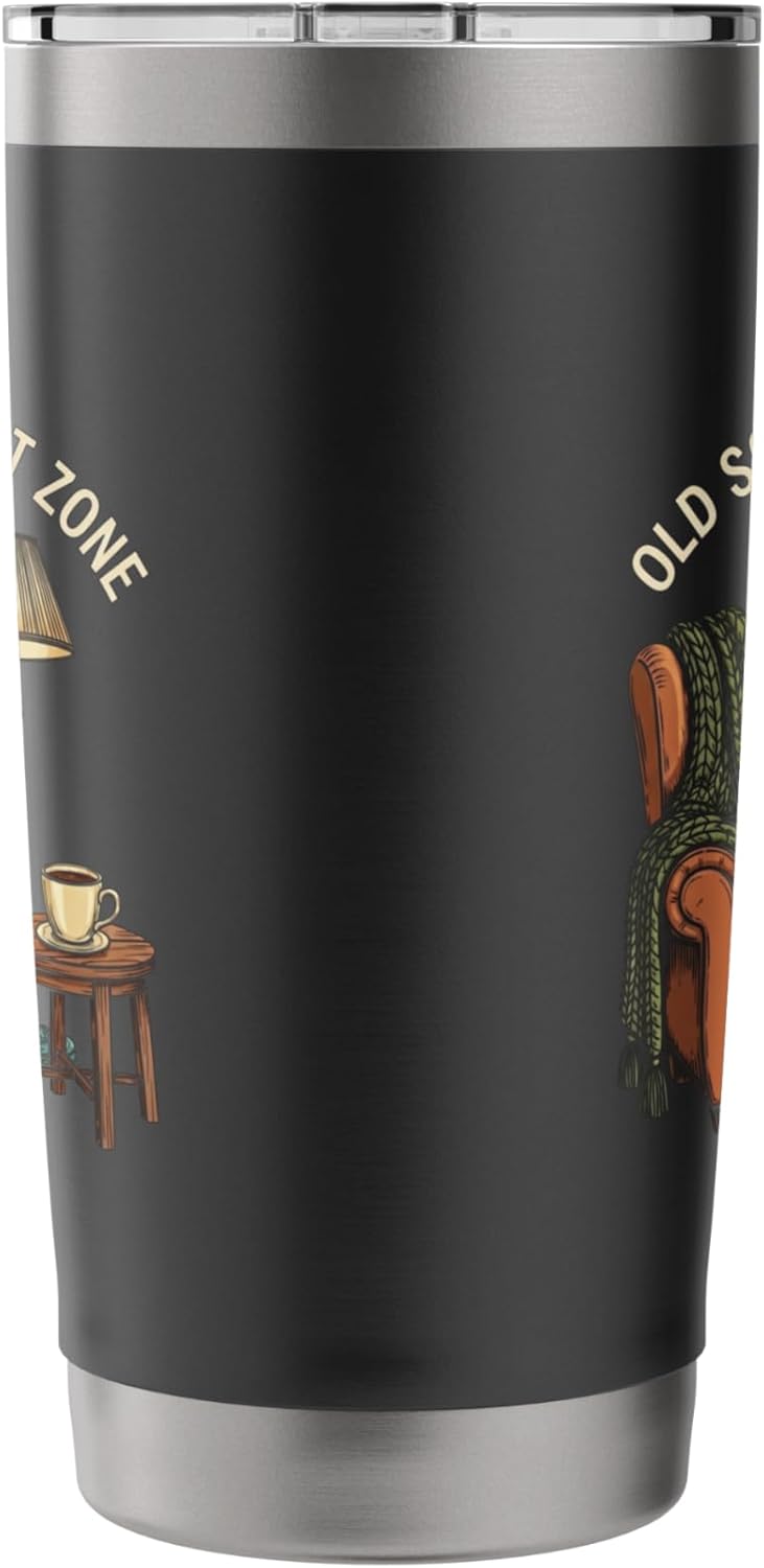 Old Soul Comfort Zone Funny Cozy Night Grandpa Energy Stainless Steel Insulated Tumbler