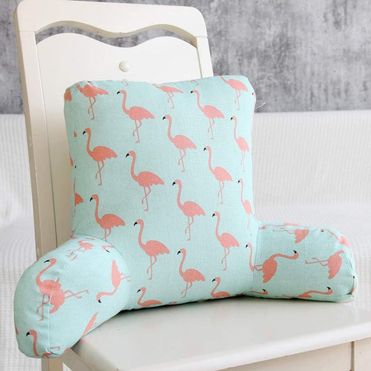 Wall Pillow Removable Cover Arm Support Reading Relaxing Watching TV 3 Colours Optional (Colour: Light Blue Size: 63x45x22cm) (Light Blue 53x42x20cm)