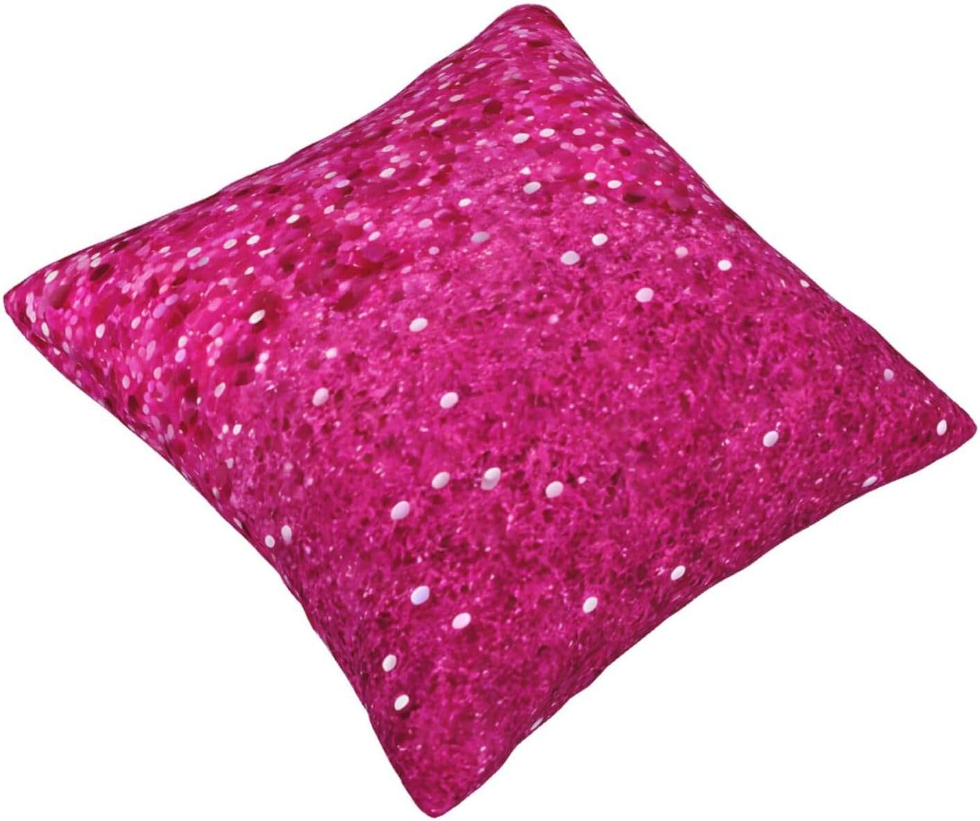 All-Season Square Pillow Covers 18"X18", Glitter Pattern, Decorative Throw Pillow Covers for Sofa Bed Couch, Hidden Zipper Cushion Cover, Square Lumbar & Accent Pillowcases for Home Decor
