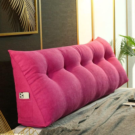 Konsilsa Wedge Pillows Cushion, Headboard Back Cushion Triangular Reading Pillow Soft Upholstered Rest Pillow Back Support Pillow (Color : H, Size : 120x50x20cm(47x20x8inch))