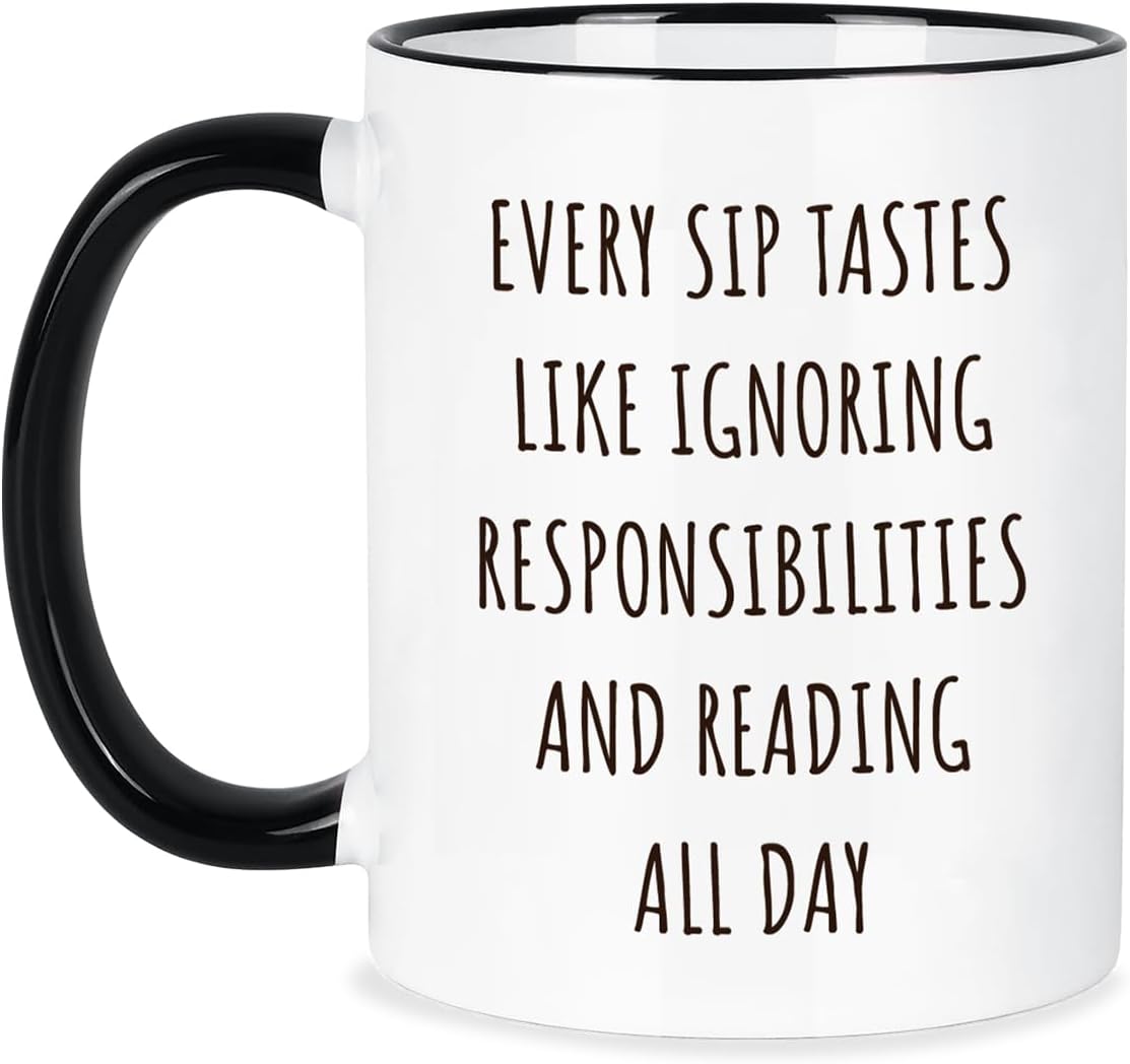 Book Coffee Mugs for Readers Bookworms(11oz) - Gifts for Book Lovers on Birthday Valentine's Day Christmas - Book Mugs for Book Lovers - Book Club Gifts for Women