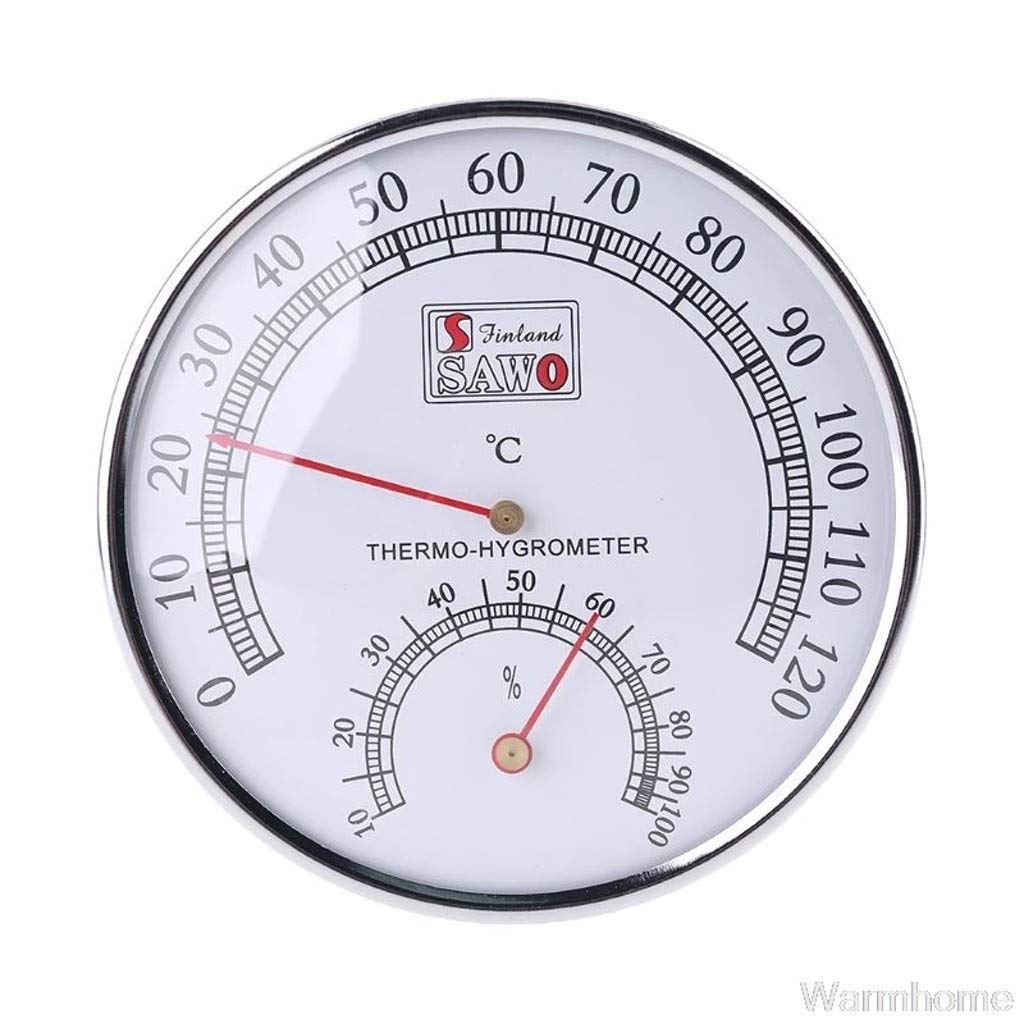 Sauna Thermometer Metal Case Steam Room Hygrometer Bath and Indoor Outdoor Used