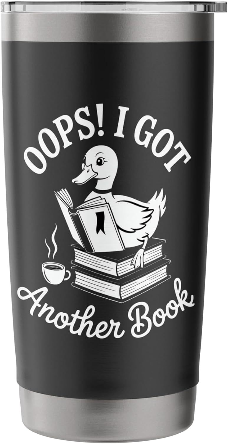 Funny Duck Reader Oops I Got Another Book Stainless Steel Insulated Tumbler