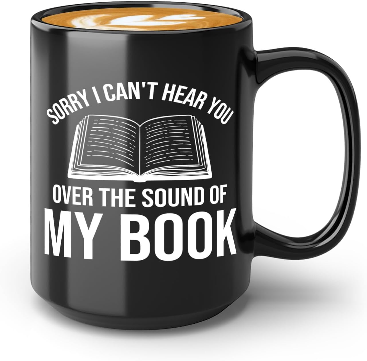 Book Lover Coffee Mug 15oz Black -Sorry I cant - Bookworm Literature Library Book Lover Reader Booked Editor Intellectual Studious