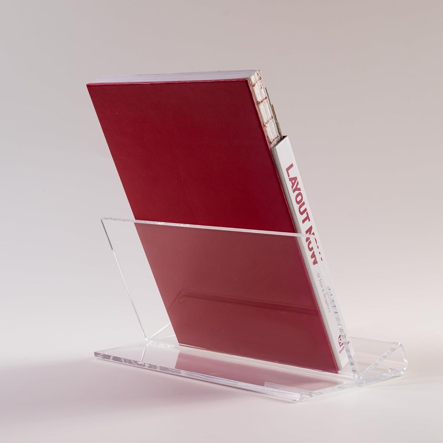 Acrylic Display Easel with 2.5'' Ledge, Book Stand, Book Display Holder, Clear Acrylic Display Easel Transparent Display Stand Holder Tablet Holder for Album, Magazine, Picture, Artworks