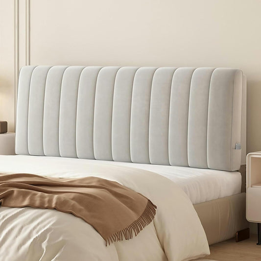 AMNOOL Rectangle Upholstered Headboard Cushion Reading Pillow Stripe Headboard Pillow Large Backrest Solid Color Bed Rest Pillowboard Daybed Bunk Bed Dorm Bolster