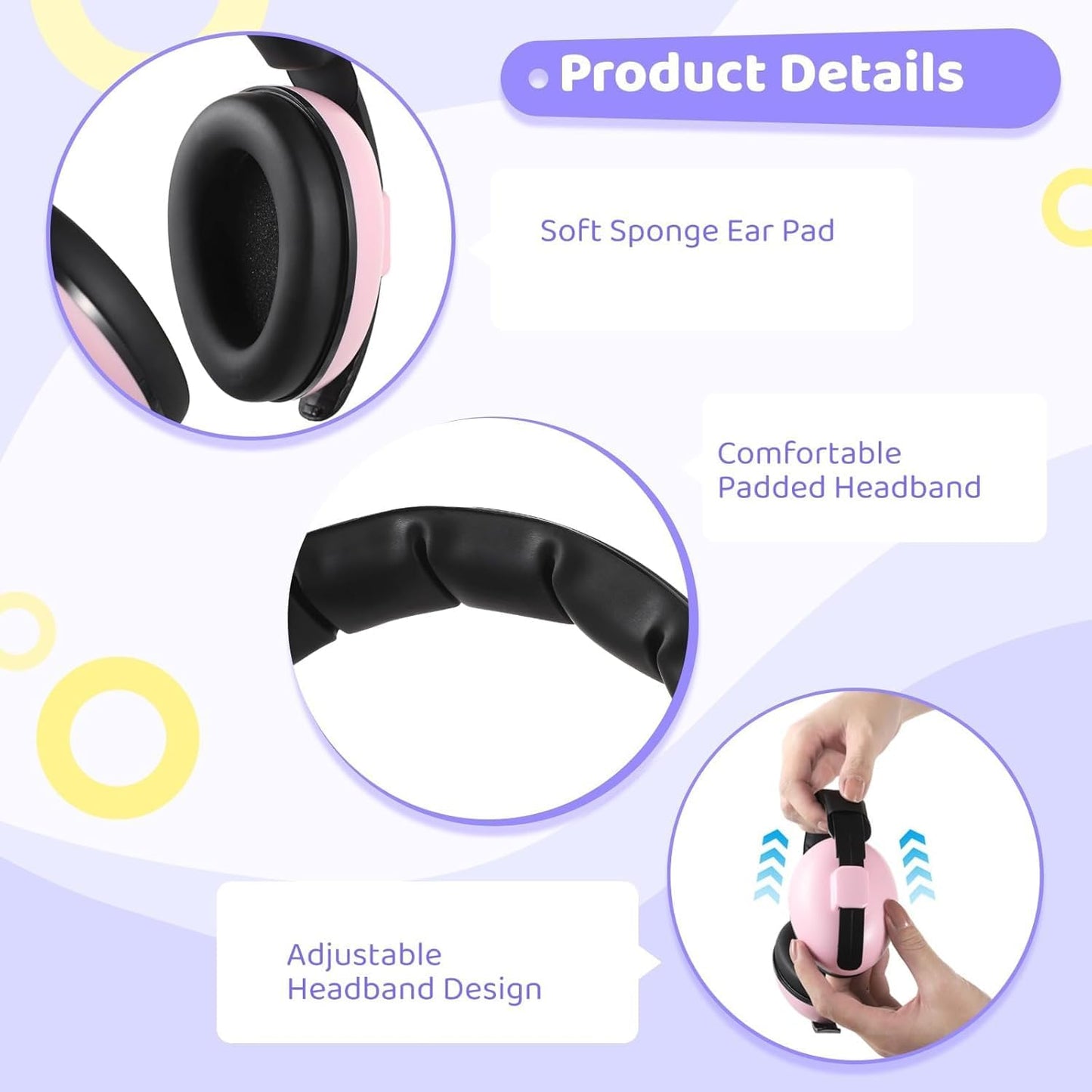 12 Pcs Kids Ear Protection Noise Cancelling Headphones, 27 dB Noise Reduction Headphones Bulk, Adjustable Hearing Protection for Youth and Adults, Sensory Friendly Ear Muffs