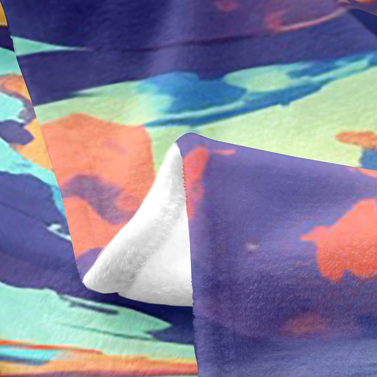Erosebridal Cartoon Tornado Blanket Queen 90x90,Tie-Dye Tornadoes Flannel Blanket for Kids Boys Teens,Natural Disaster Bedroom Decor,Luxury Soft