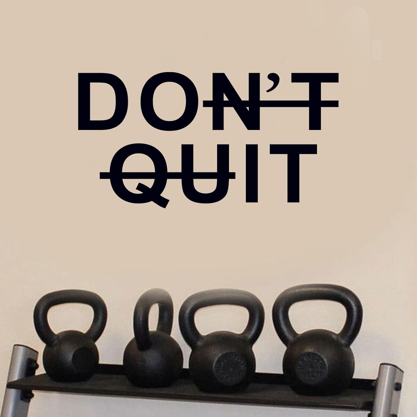 AnFigure Gym Motivational Wall Stickers, Office Inspirational Quotes Wall Decals, Garage Classroom School Bedroom Home Vinyl Art Don't Quit Do It Wall Decor 21"X11"