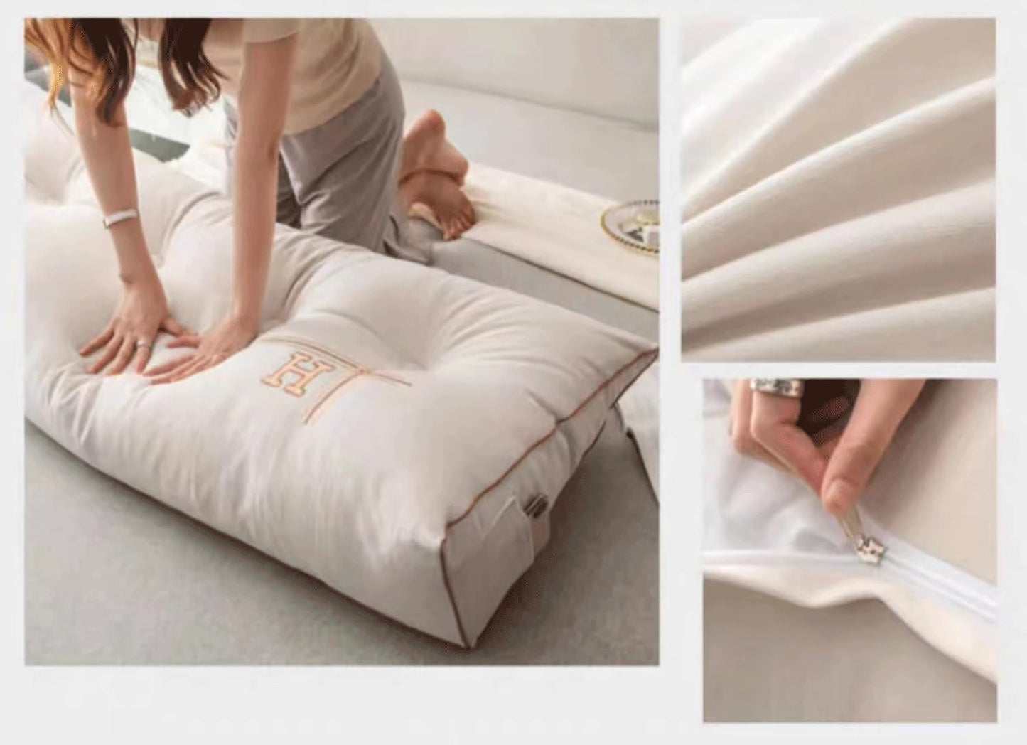 Large Wedge Headboard Bolster Pillow for Sitting in Bed Adult Wedge Cushion Backrest Lumbar Back Support Upholstered Daybed Sit Up Reading Pillow(Size:120x50x20cm,Color:White)